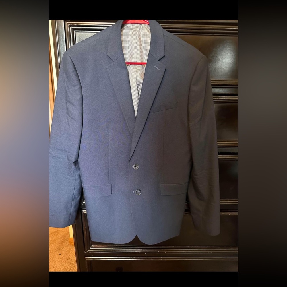Men’s navy blue express suit jacket